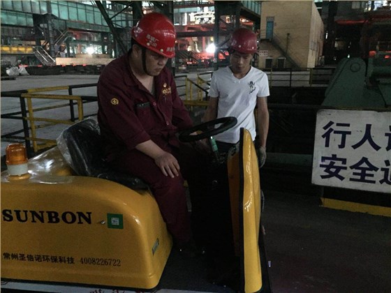 車間電動掃地車合作案例-江蘇沙鋼集團