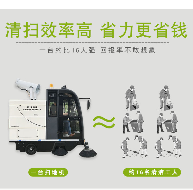 高壓沖洗霧炮電動掃地車閃亮登場