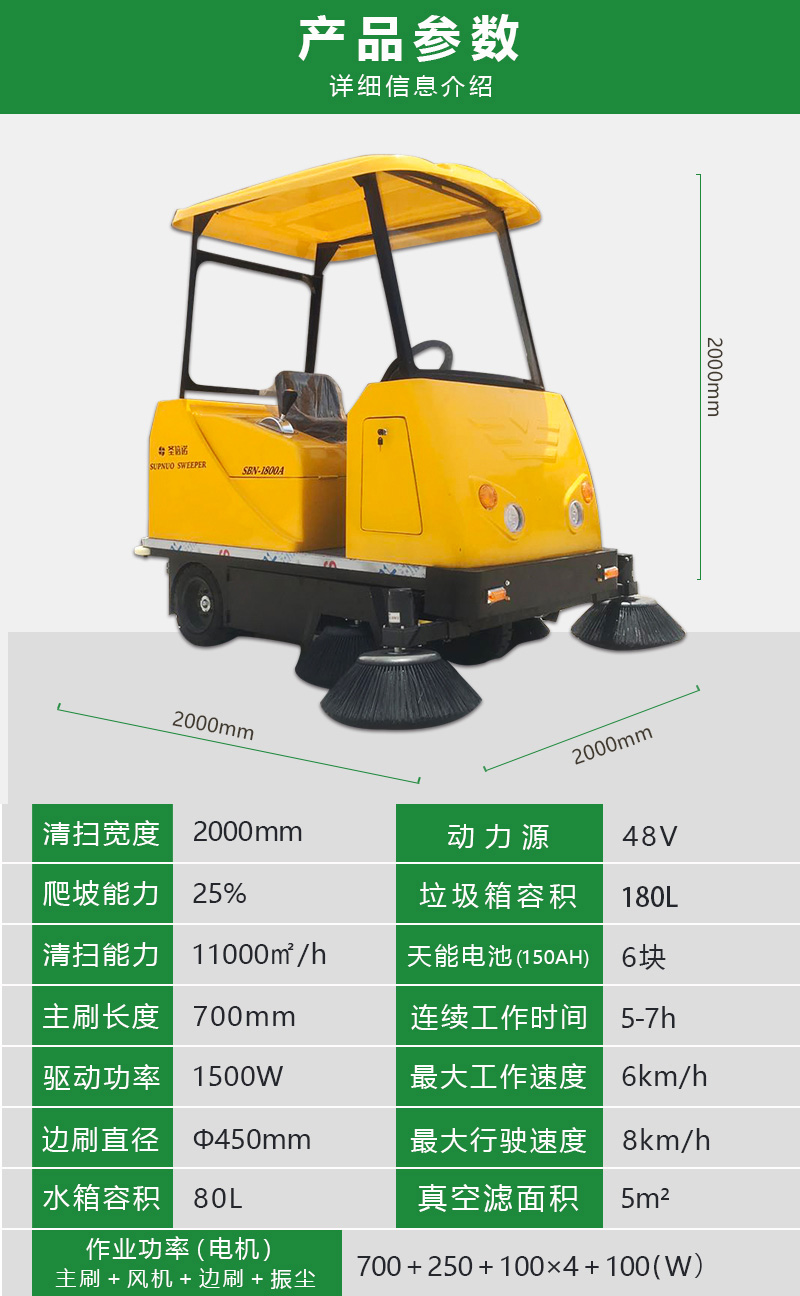 圣倍諾電動掃地機駕駛式-1800A