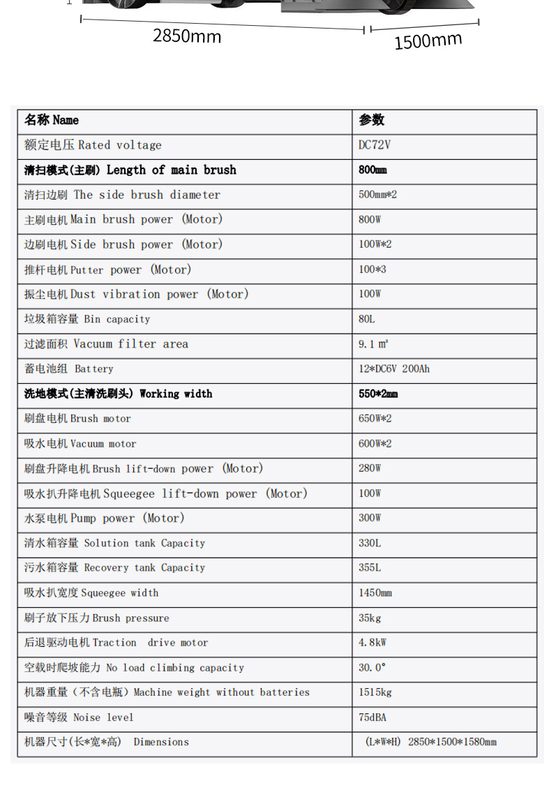 圣倍諾駕駛式大型洗掃一體機(jī)【掃地+洗地】詳情_10